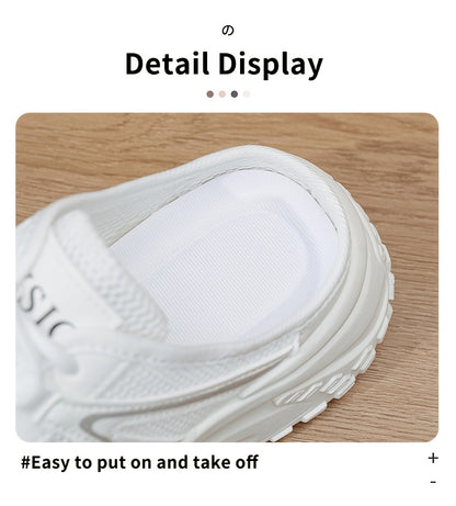 Women'S Casual Summer Shoes with Thick Soles And Versatile Slippers, Easy And Breathable Mesh Surface, White And Comfortable., Women Shoes