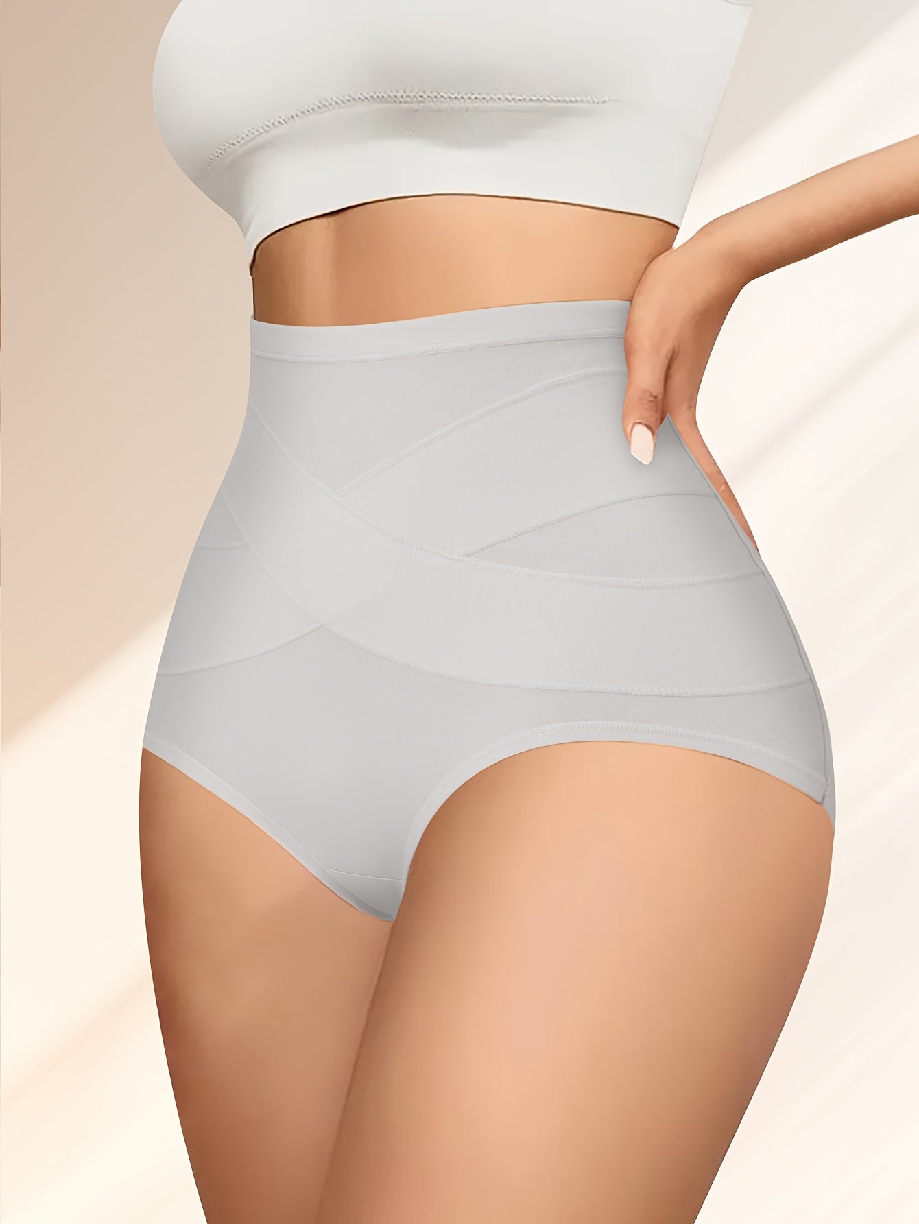 4pcs Plus Size High-Waist Shaping plus-size Panties- Breathable And Comfortable, Designed to Shape Your Figure Perfectly- Featuring A Wide Elastic Waistband for Extra Support, Providing All-Day Comfort