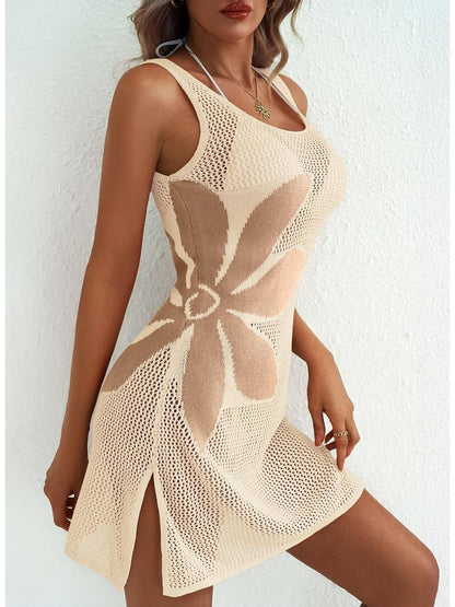 2026 New Beach Skirt Sexy Hollow Jacquard Bikini Swimsuit Hoodie Sunscreen Dress for Women