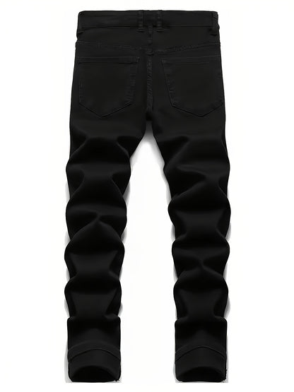 3 Pack Men'S Slim Fit Denim Jeans - Stretch Comfort, Trendy Streetwear Style, Fashion Casual Trousers