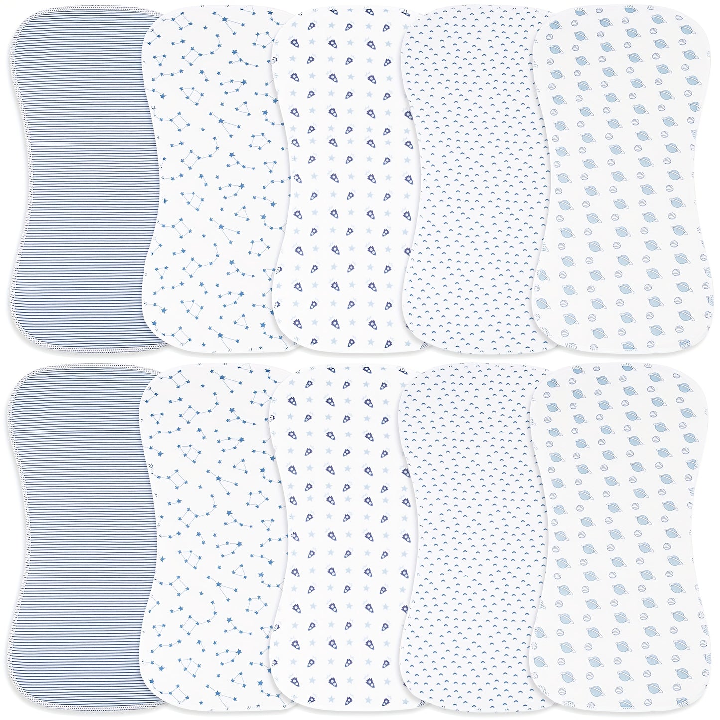10pcs Burp Cloths for Baby Boys And Girls - Baby Burp Cloth, Baby Washcloths, Burp Rags, Large Neutral Burp Clothes for Newborn