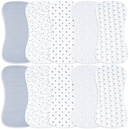 10pcs Burp Cloths for Baby Boys And Girls - Baby Burp Cloth, Baby Washcloths, Burp Rags, Large Neutral Burp Clothes for Newborn