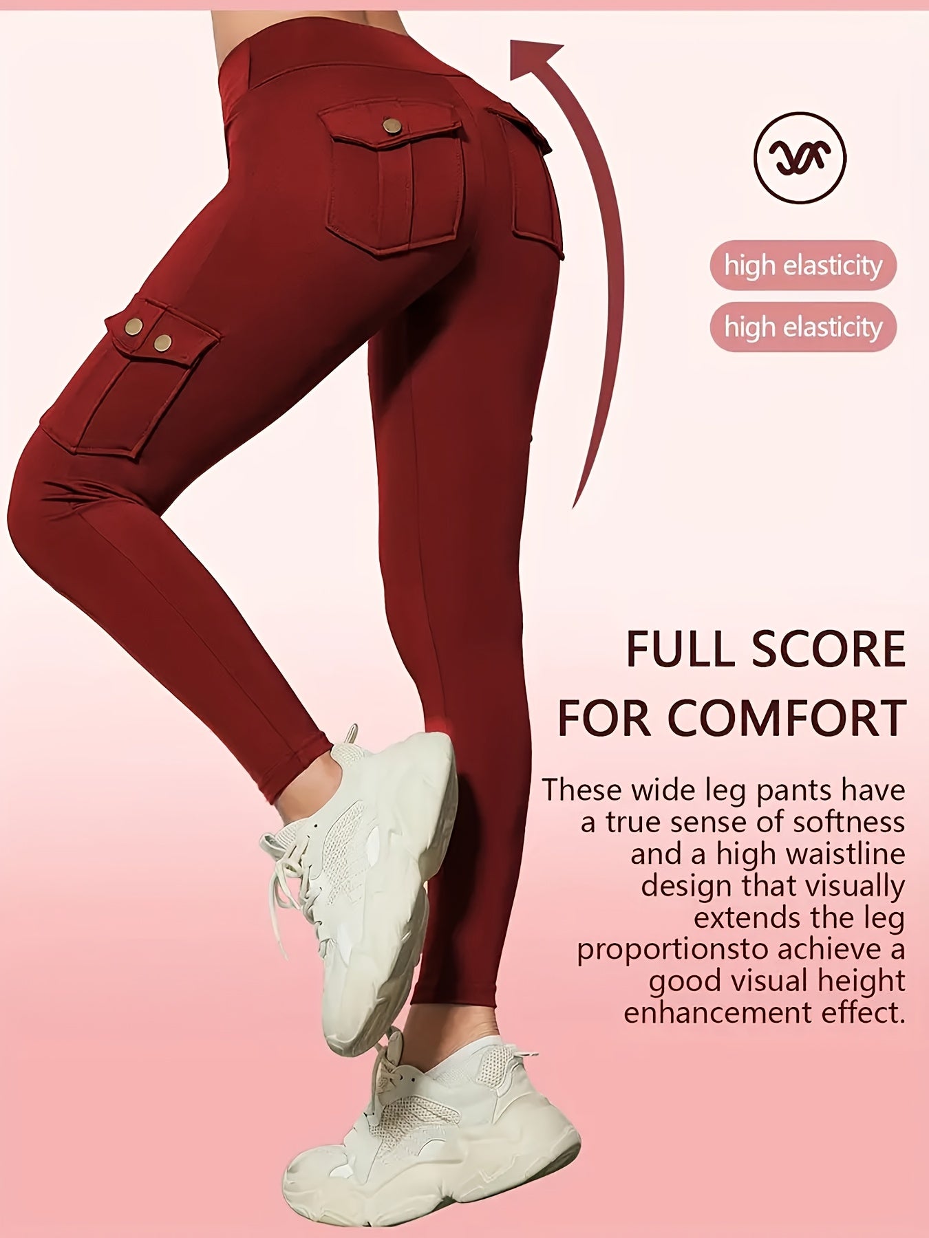 3-Pack Women'S High-Waisted Compression Leggings with Pockets, Suitable for All Seasons, Elastic Running And Sports Leggings, Button Design, Solid Colors (Black, Sky Blue, Gray, Pink, Red), Practical Flap Pockets, Comfortable Fabric