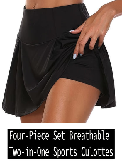Women's Black+Red+Gray+Blue Shorts - product view 10