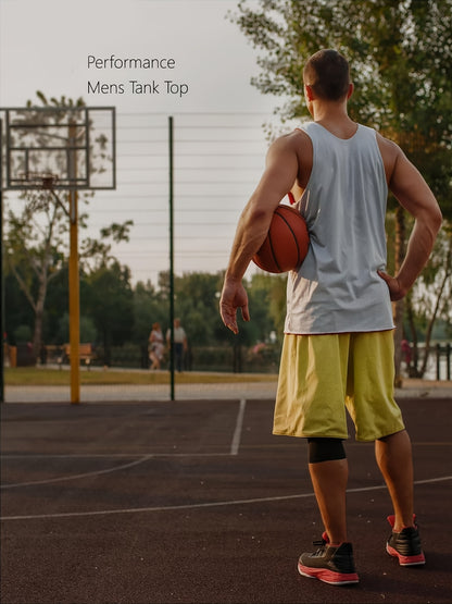 6pcs Men'S Quick Dry Workout Tank Tops Breathable Gym Sleeveless Muscle Shirts For Active Men