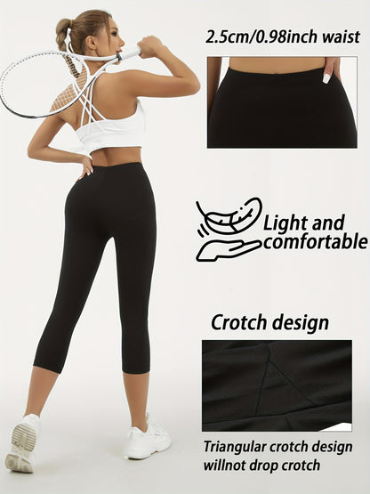 Women's 5 Black Polyester Pants - product view 6