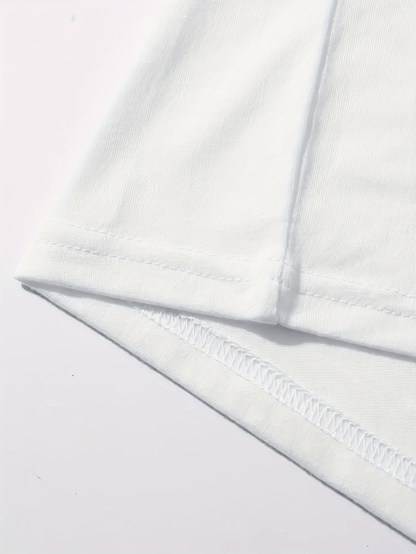 Plus Size, Plus Size Casual Vneck Sleeveless White Tshirt with American Flag 250th Anniversary Print, Perfect for Home, Outdoors, or Gifting| Ideal for Valentine's Day, and More