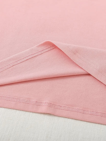 Stylish Women'S Tee - Cozy And Laid-Back, Featuring a Round Neckline, Perfect for Any Season, Chic Casual Top, Available for Local Delivery, Summer Shirt, a Must-Have for Elegant Summer Gatherings
