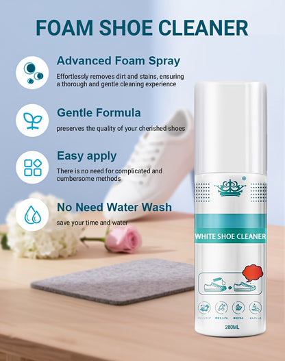 Ouyaaqi Small for white Shoe Cleaner, Advanced for white Shoe Cleaner, Suitable For White Sports Shoes Made Of Leather, Knitting, Canvas, Suede, PU Materials, Outdoor Camping, Cleaning Products, Comfortable Shoes, Multi-functional Cleaner