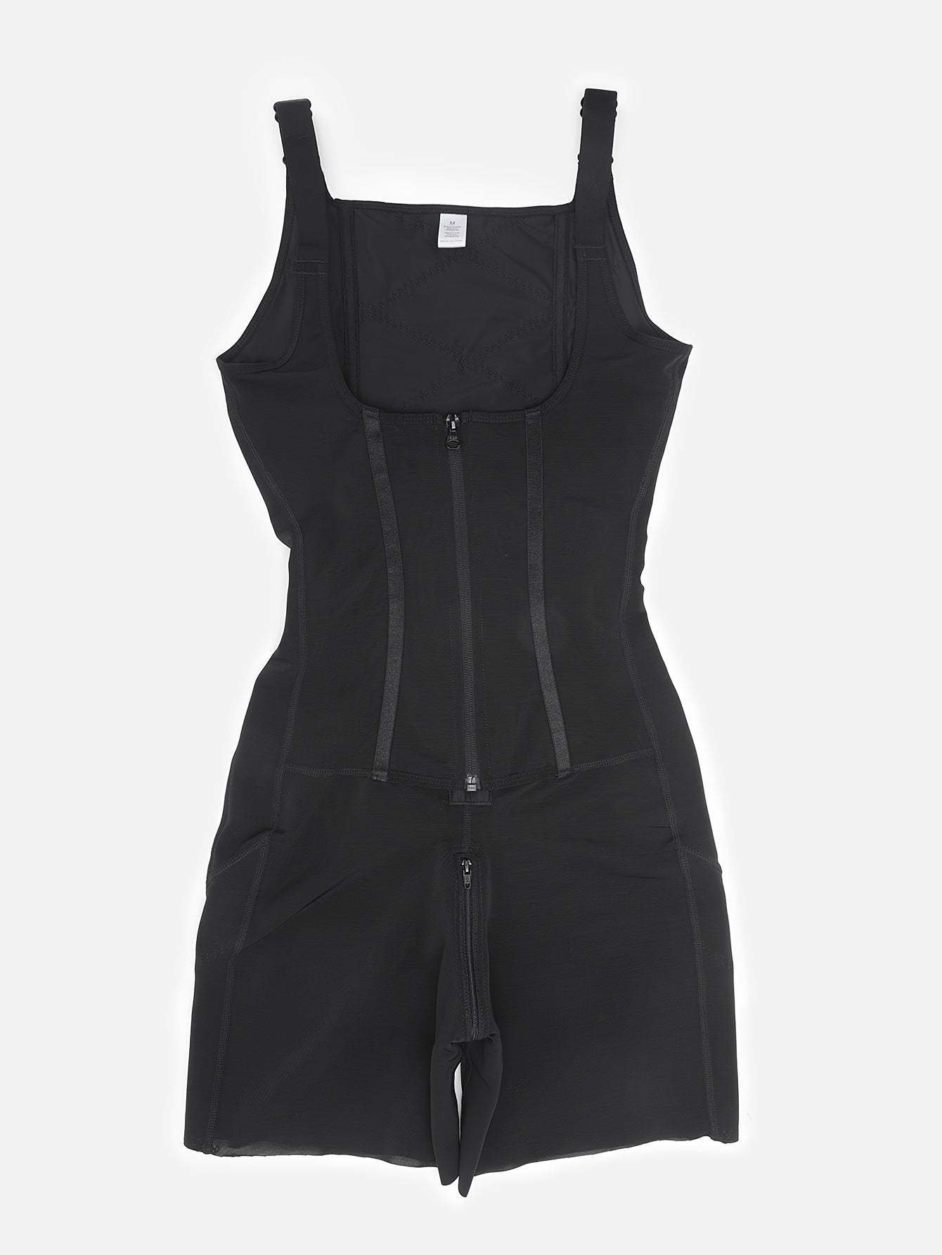Women' 2-in-1 High Compression Spandex Bodysuit Shapewear Suit - Adjustable Abdomen Trimmer & Hip Enhancer, Full Body Tummy Control Shaper with Tummy Control, Postpartum, Workout & Casual Attire (No Chest Pads)