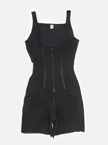 Women' 2-in-1 High Compression Spandex Bodysuit Shapewear Suit - Adjustable Abdomen Trimmer & Hip Enhancer, Full Body Tummy Control Shaper with Tummy Control, Postpartum, Workout & Casual Attire (No Chest Pads)