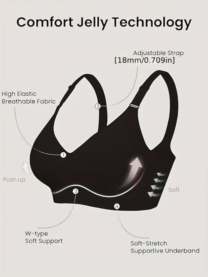 3 Women'S Jelly Bras Seamless And Traceless Comfortable And Soft With Supportive - product view 5