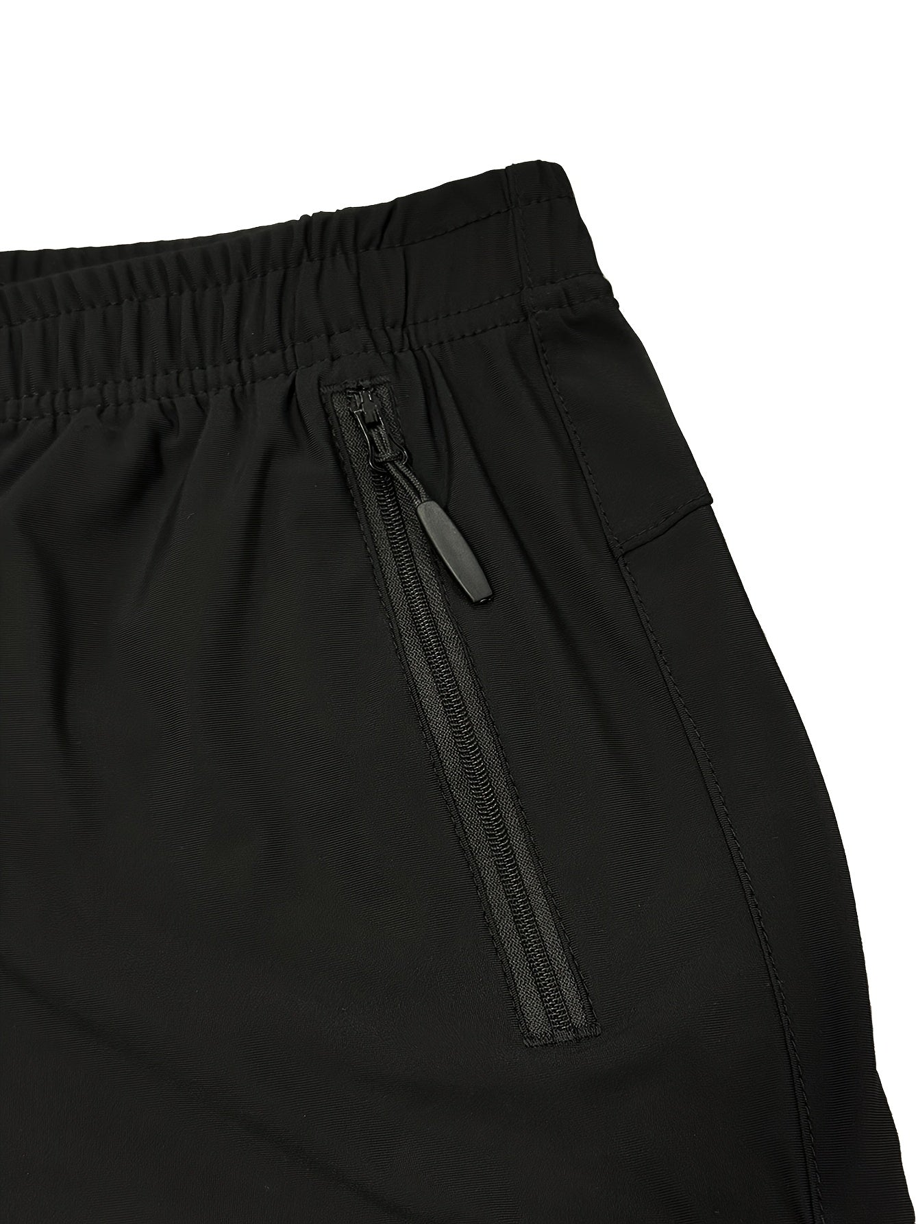 Plus Size Men'S Quick Dry Athletic Shorts, Elastic Waist Drawstring Zipper Cargo Shorts, Breathable Lightweight Multi-Pocket Casual Shorts for Gym Running Workout Outdoor Activities