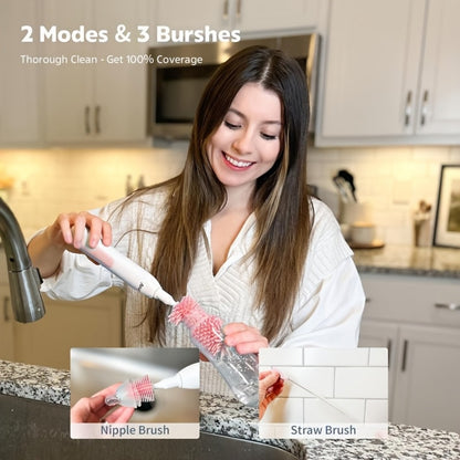 Electric Bottle Brush Set - USB Rechargeable Cleaning Kit