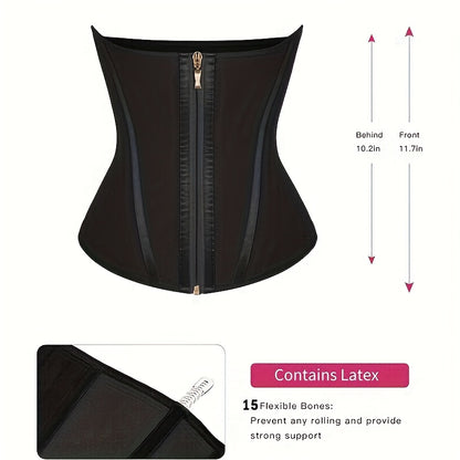 Women Adjust Hooks And Zipper Tummy Trimmer Control Waist Trainer Belt, High Compression Steel Boned Waist Belt
