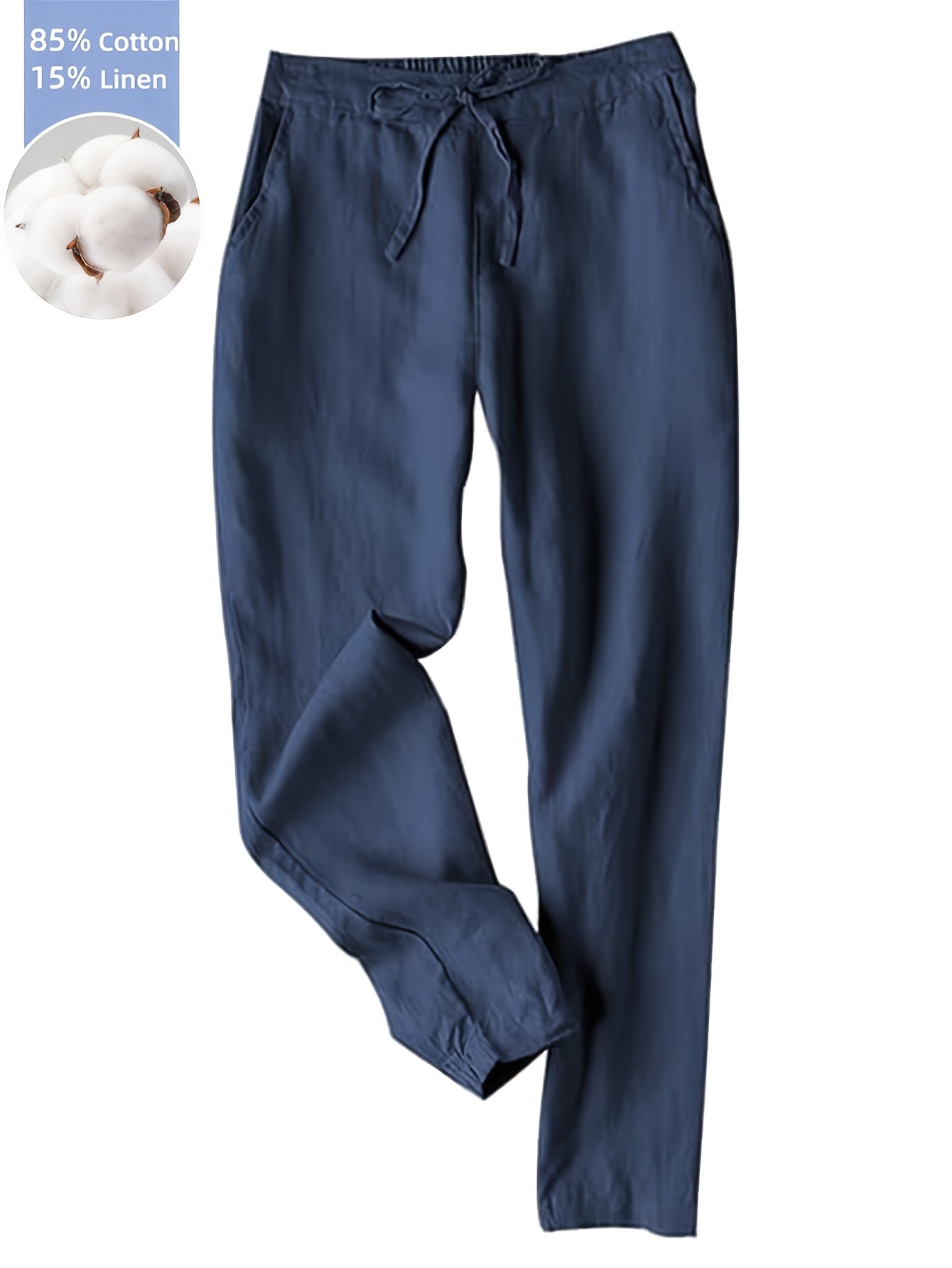 Women's Linen Pants - Summer High Waist Straight Leg Pants with Drawstring | Casual Beach Palazzo Pants | Boho Vacation Trousers for Travel