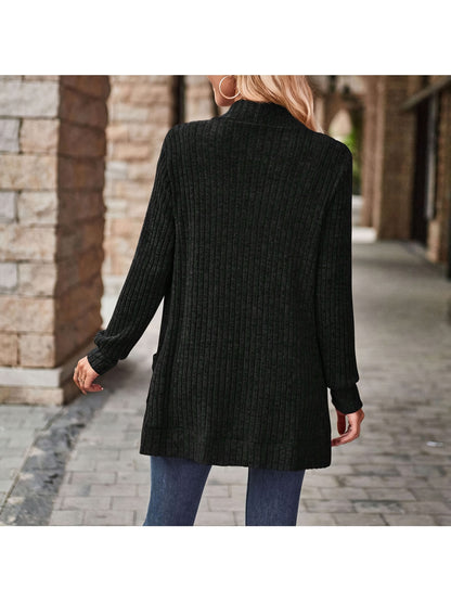 Women's Chic Office to Party Cardigan - Long Sleeve Open Front Jacket, Machine Washable Fall/Winter Coat with, Elegant Everyday Outerwear for Women