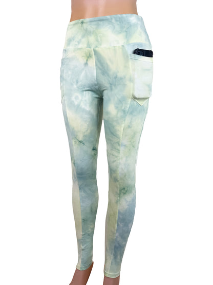 POCKETS Women's Leggings/High Waist Soft Stretch Skinny Solid Color & Printed & Tye Die Leggings for Women, Supper Soft Women's Clothing,,