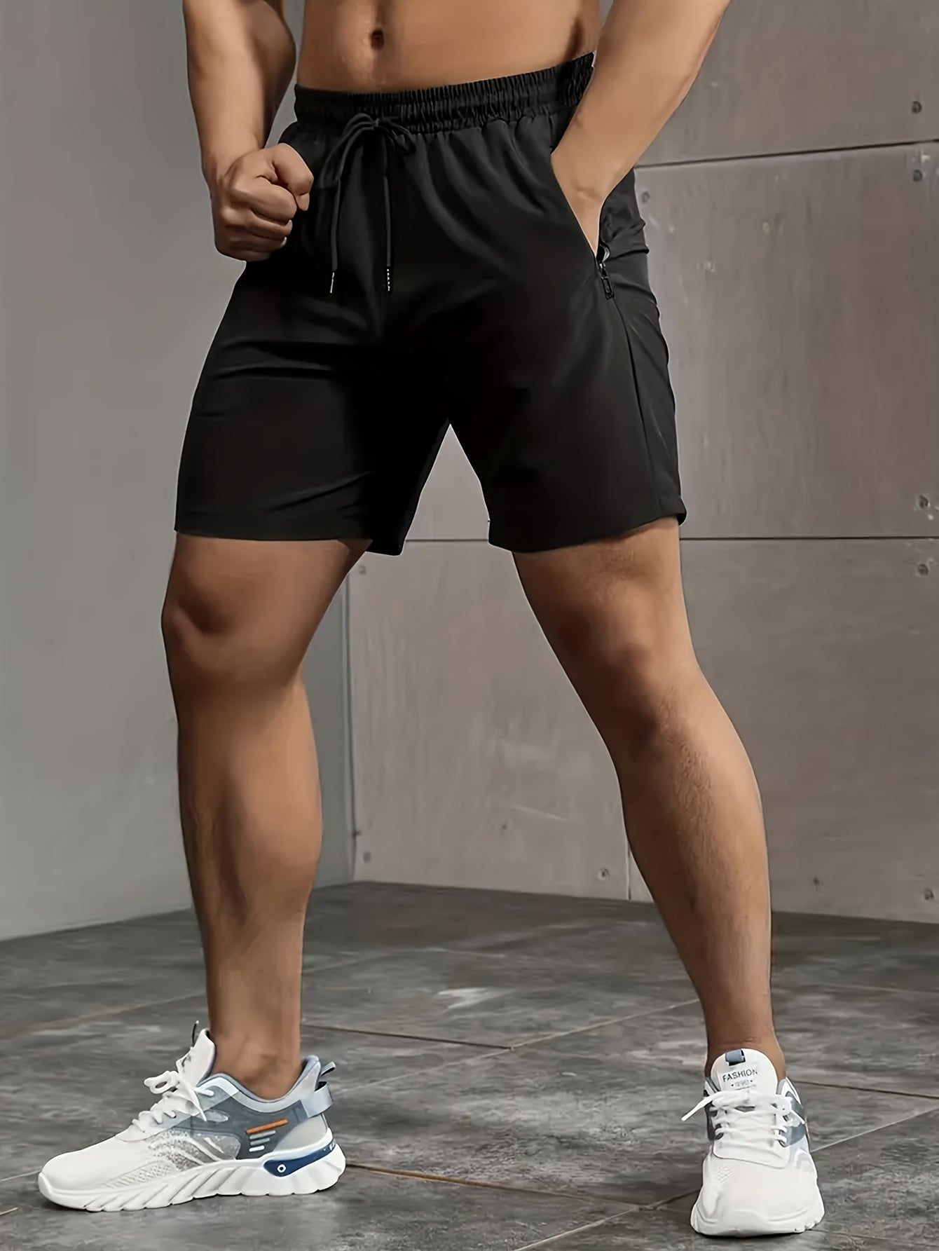 Men's Black+grey+navy Blue Polyester Printed Shorts - product view 8