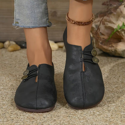 2025 Summer New Soft Flat Casual Single Shoes Women's Round Toe Slip-on Plus Size Women's Shoes, Women Shoes