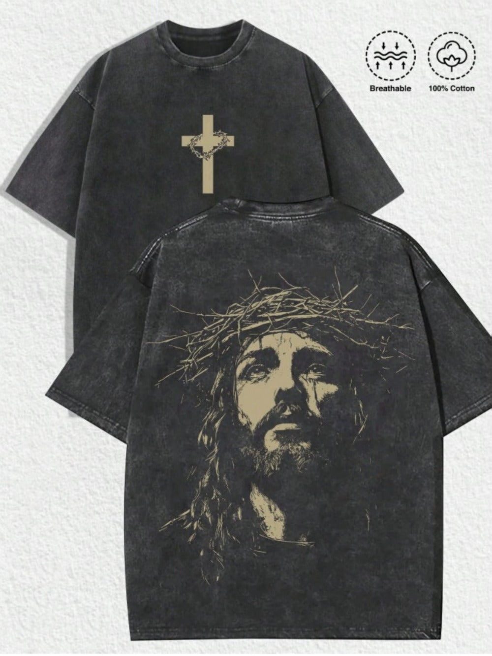 Men's Vintage T-Shirt - Round Neck Short Sleeve Weekend Style 497509