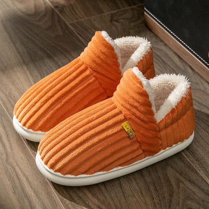 1 pcs Fashionable plush slippers, men's and women's winter indoor fluffy warm plush home slippers, outdoor plush soft fur slippers