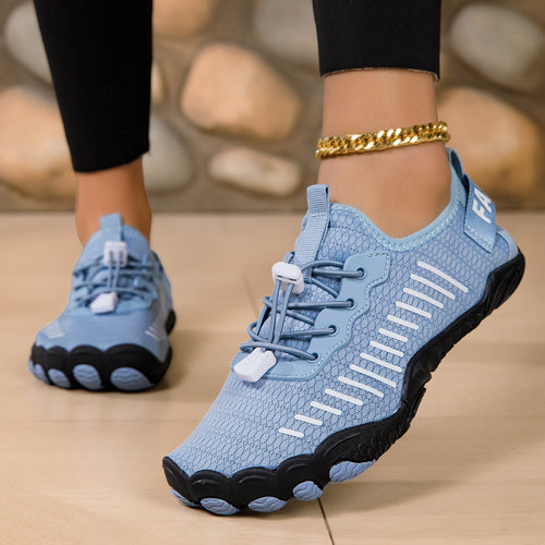 Outdoor Women'S Beach Shoes, Anti-Slip Swimming, Fitness, Snorkeling, Canyoning Shoes, Quick-Drying Lightweight Wading And Rafting Shoes, Canyoning And Diving Shoes, Men'S And Women'S Anti-Cut Barefoot Sock Shoes, Fashionable Vertical Stripe Design
