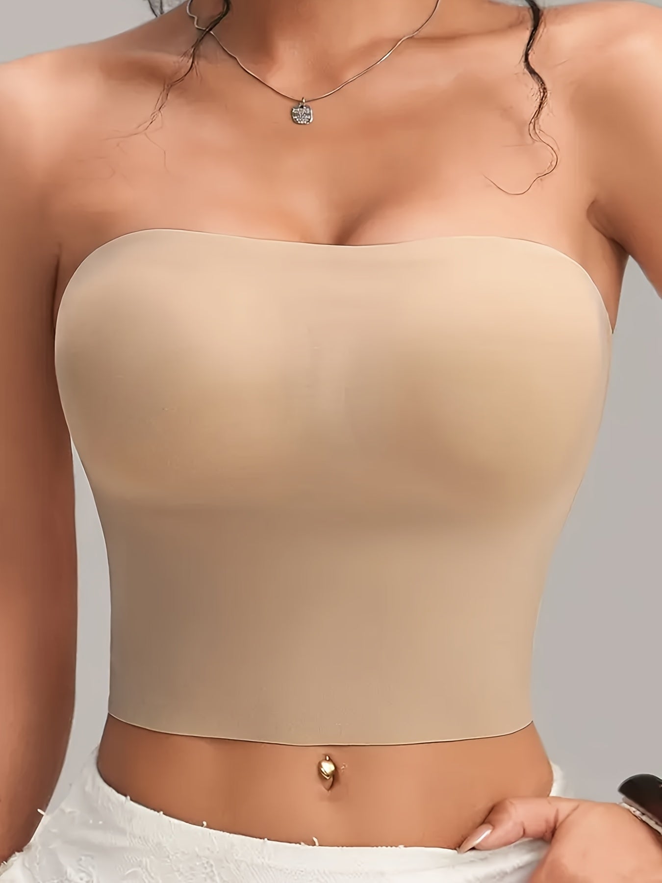 1pc of Esselegance Strapless Seamless Bandeau Tube Bra - Designed Without Wires, Featuring a Non-Slip Design, High Stretch, And Breathable Material, Perfect for Backless Dresses And Everyday Comfort