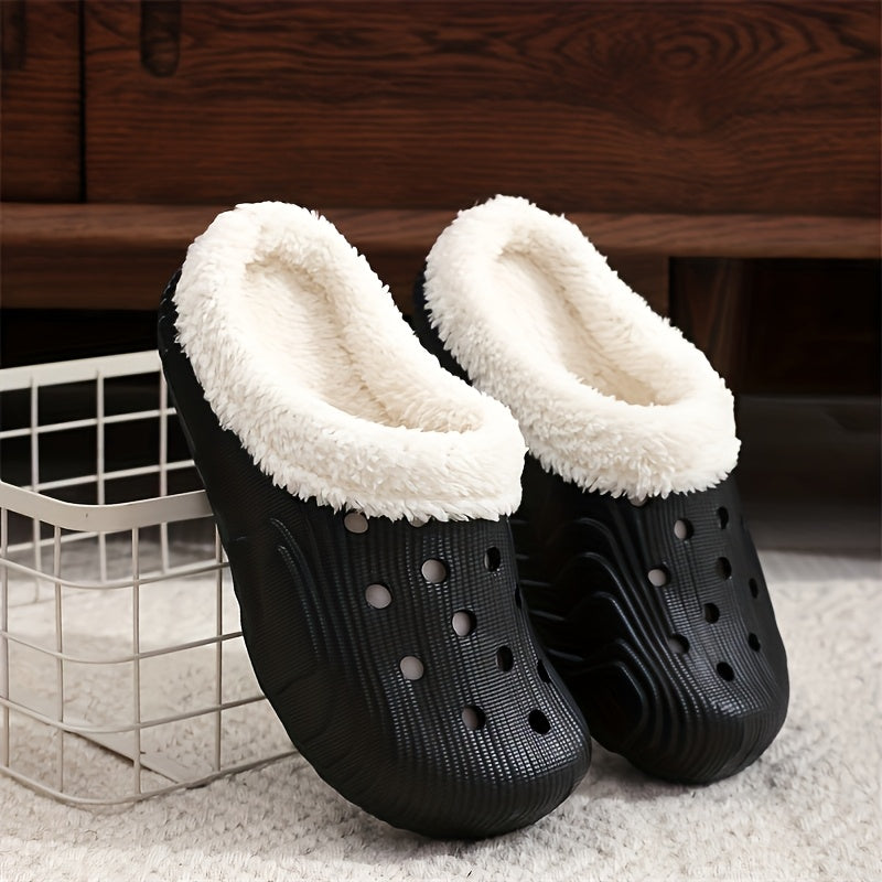 New Winter Couples' Casual Fashion Warm Thick-Sole Slippers - Indoor & Outdoor Use, Women's Style Included, Women Shoes
