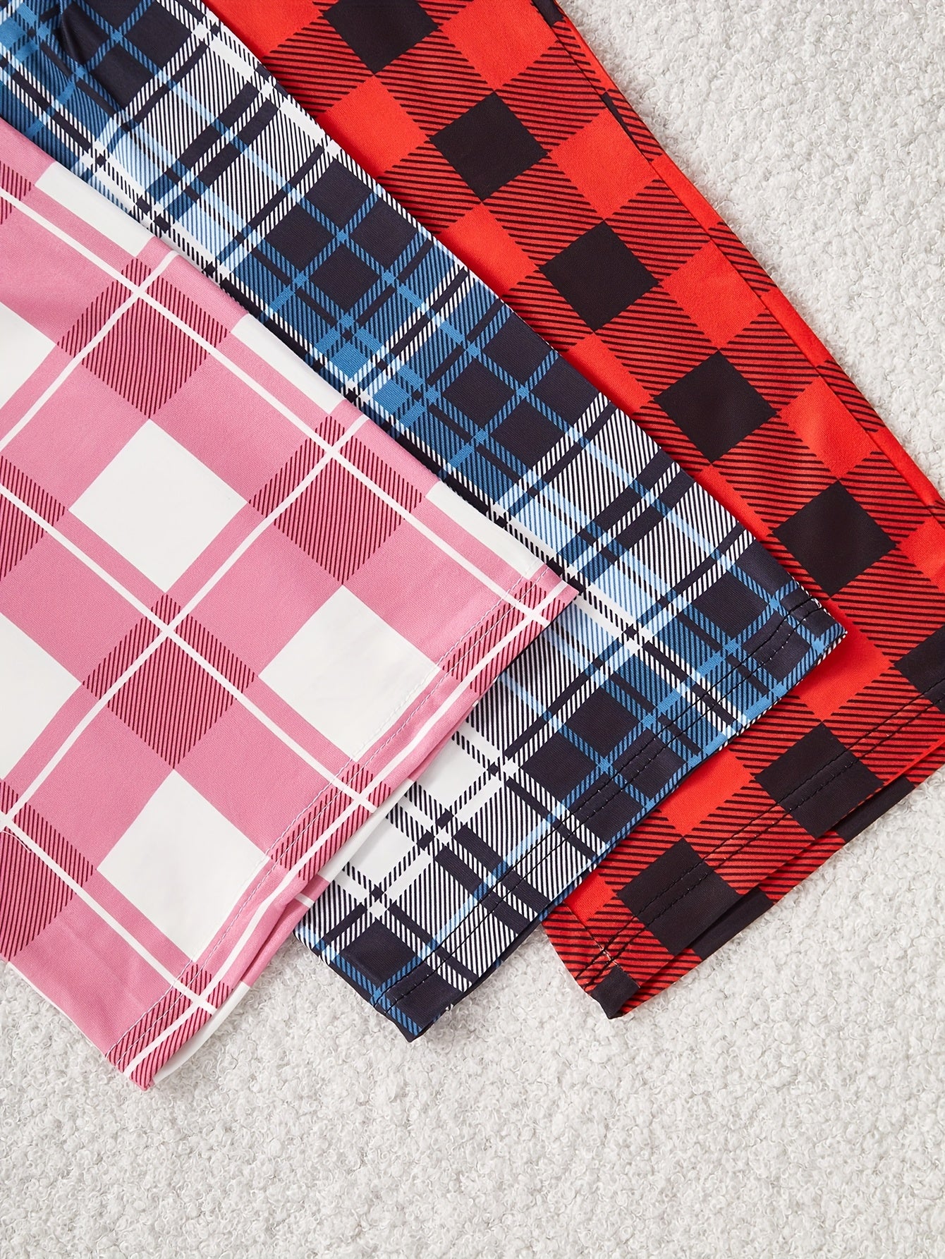 New Style Pajama Set for Women, Casual Indoor Home Wear, Letter Printed Long-sleeved And Short-sleeved Tops, Checked Trousers, Six-piece Set