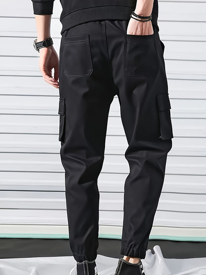 Men's Casual Pants In Spring And Autumn, Multi Pocket Straight Leg Pants, Cotton Pants, Camouflage Style Men's Pants, Outdoor Sports And Leisure