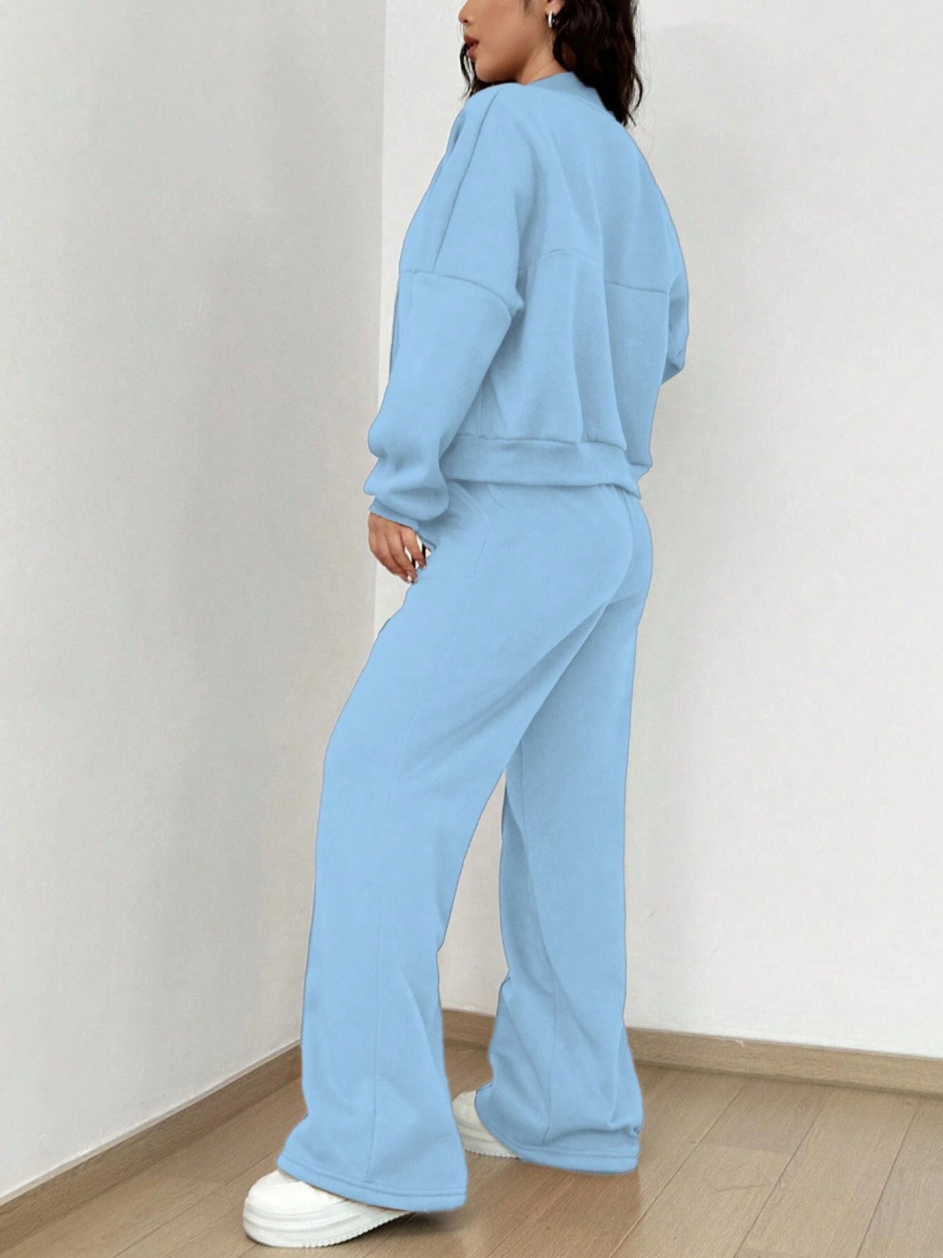 Women'S 2025 Set Women'S Solid Color Sweatshirt Casual Set