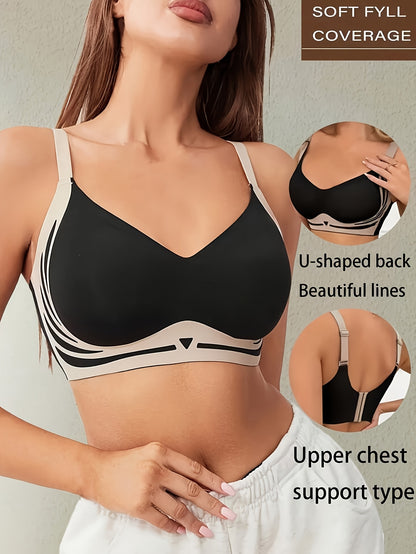 A Luxurious 4pcs Anti-Gravity Lifting Bra Featuring a Closed Double-Breasted Design, Offering Comfort And Breathability. It Is Skin-Friendly, Seamless, And Easily Storable, Making It Ideal for Sportswear