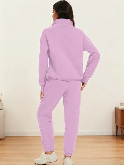 A Set of Autumn And Winter European And American Women'S Two-Piece Suits, Sweatshirts, Trousers, Fleece Sports, Street Fashion And Casual Suits