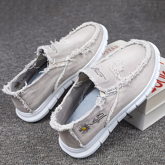 Women's Slip-on Sneakers - Breathable Fabric Upper And Lining, Comfortable Rubber Sole, Low-top Casual Shoes Suitable for All Seasons, Multi-color And Multi-purpose All-season Shoes, Versatile Design, Flexible Fit, Comfortable for Daily Wear, Women