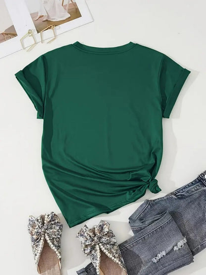 A Single Piece, Delivered Locally, a Stylish And Casual Women'S T-Shirt for Summer Featuring a Trendy Pattern