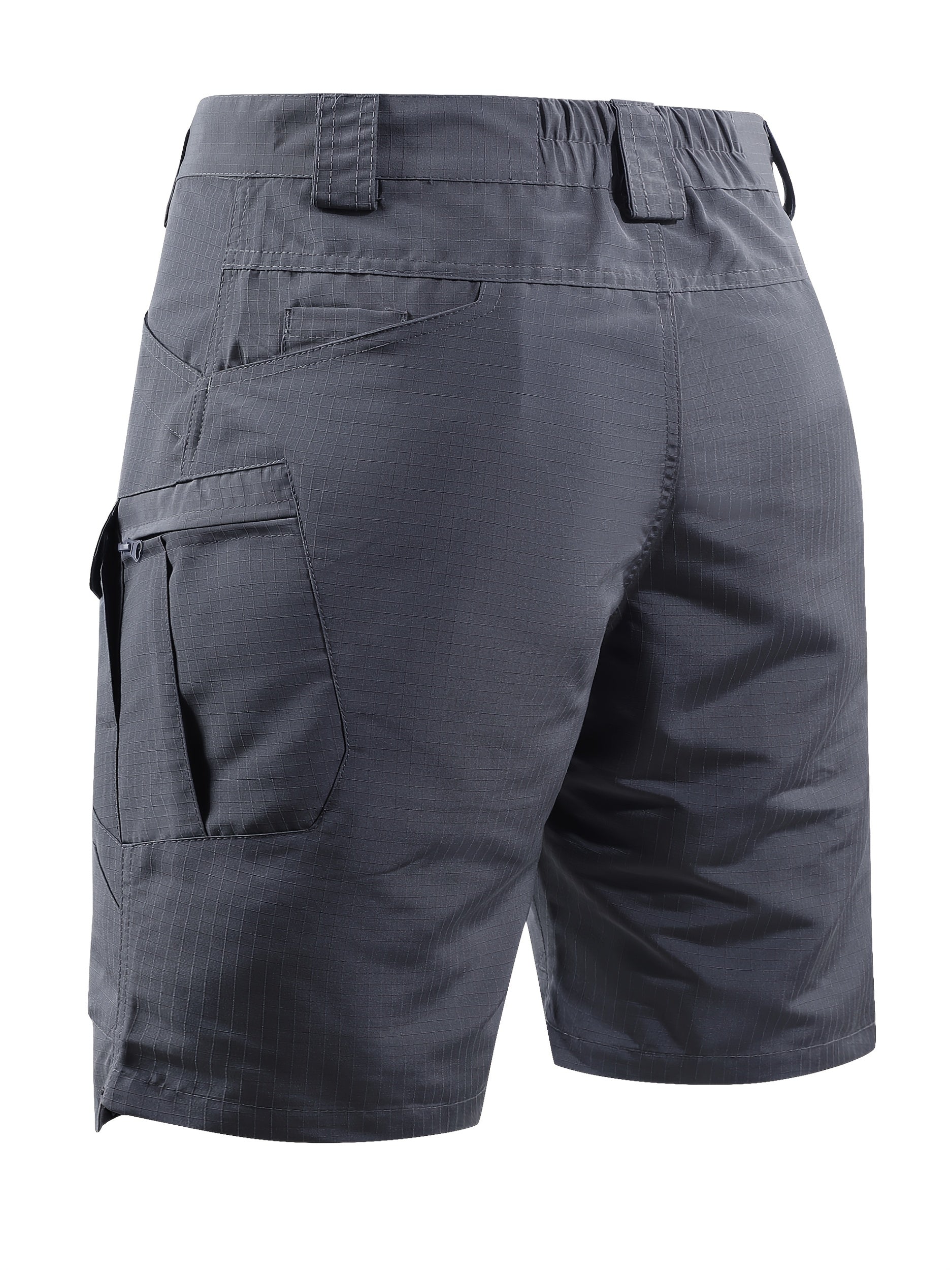 Men's Black+gray Polyester Cargo Shorts - product view 7