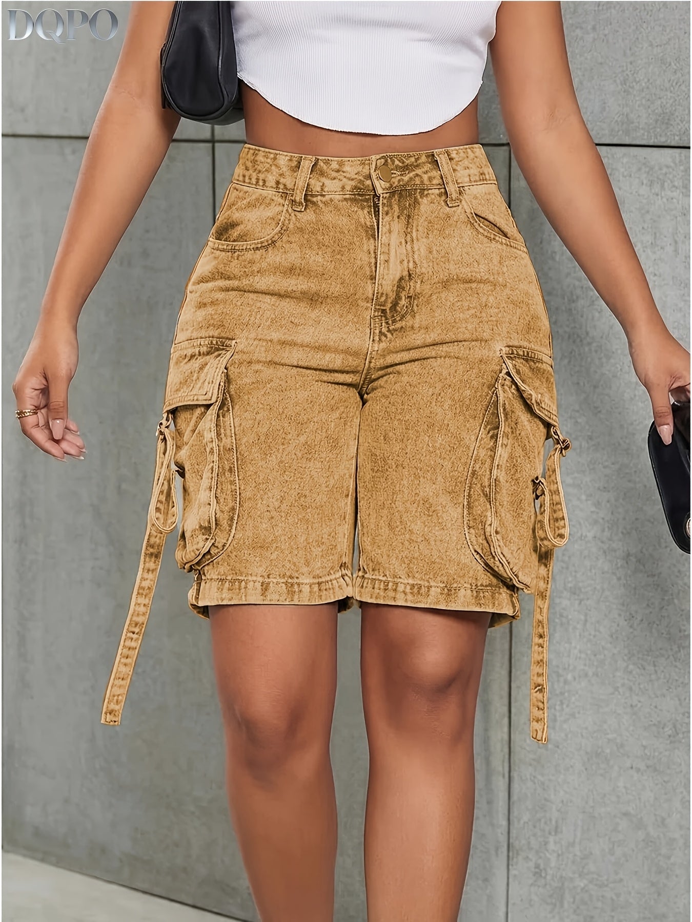 Yellowish-brown Denim High-Waist Jeans - product view 13