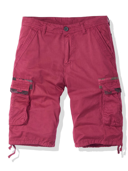 Plus-Size Men'S Outdoor Washing Multi-Pocket Tooling Tactical Shorts with Drawstring to Leave a Pocket Suitable for Outdoor Activities Such As Mountaineering And Camping, Plus Size