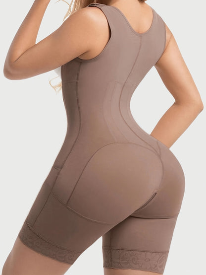 Women's 2-in-1 Adjustable Abdominal Shaping Bodysuit Post-Surgery Abdominal Control Full-Body Bodysuit | Leg-Shaping Shorts Hip-Lifting Zipper-Style Butt Lifter - Suitable for Daily Wear And Exercise | Strong Support Lines, Waist Shaping Garment
