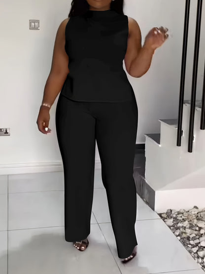 Women's Green Polyester Sleeveless Wide-Leg Pants - product view 18