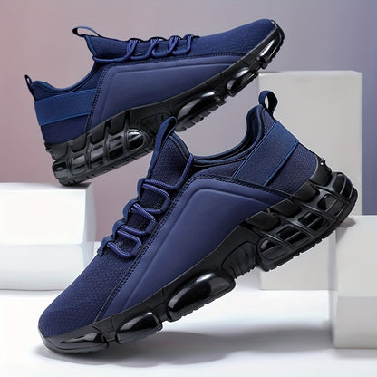 Sneakers, Men's Lightweight Casual Sports Shoes with Breathable Mesh Upper, PVC Sole, Low-top Lacing Design, Suitable for Daily Wear, Sports And Daily Activities. Fashionable Sporty Appearance, Comfortable And Well-fitting
