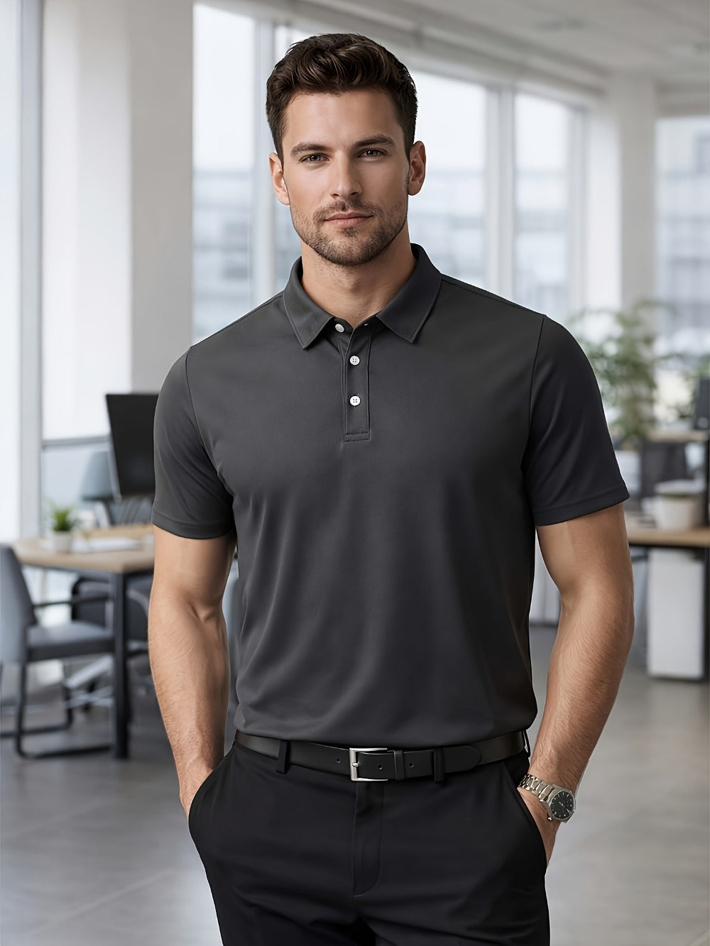 Men's Performance Shirt - Collared Short Sleeve 196389
