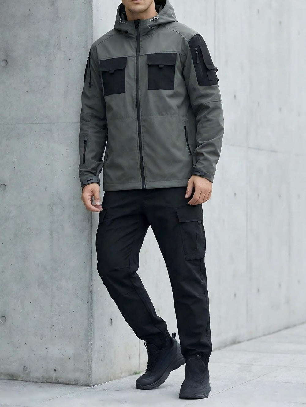 Men's Windproof Zip-Up Coat Everyday 541