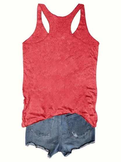 Sinhoon 5pcs Stretchy Fabric Sleeveless Tank Tops - Comfortable Round Neck Casual Tops for Spring & Summer - Versatile Clothing