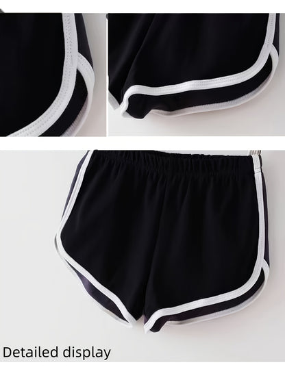 Women's 4 Packs Of Mixed Colors Polyester Striped Shorts - product view 3