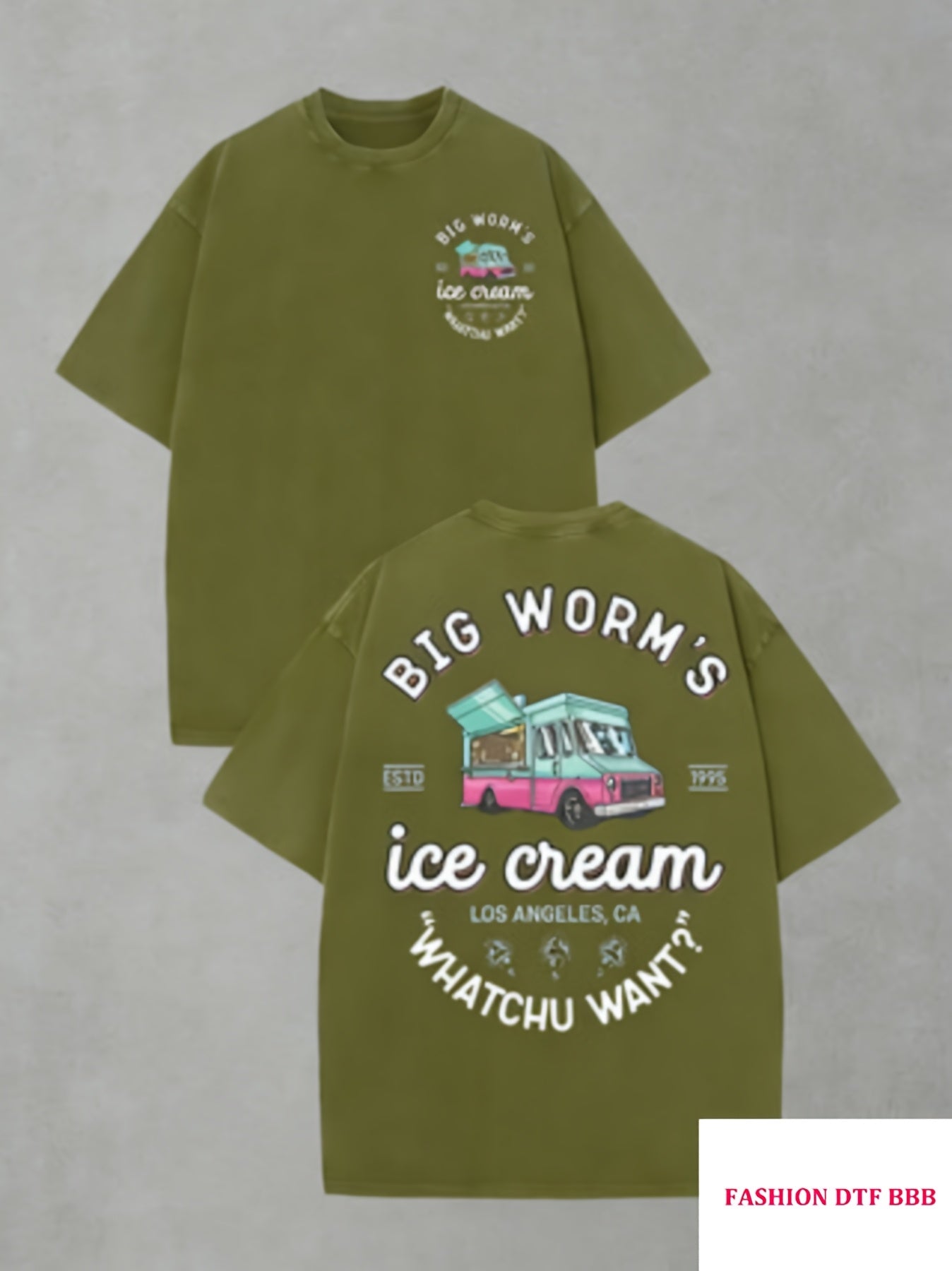 90S Movie "Big Bug Ice Cream" Pattern Men'S Crew Neck Short Sleeve T-Shirt - Retro Pop Culture Style, Perfect for Movie Night And Streetwear | Men'S T-Shirts, Printed T-Shirts, 90S Fashion, Movie Fan Gifts