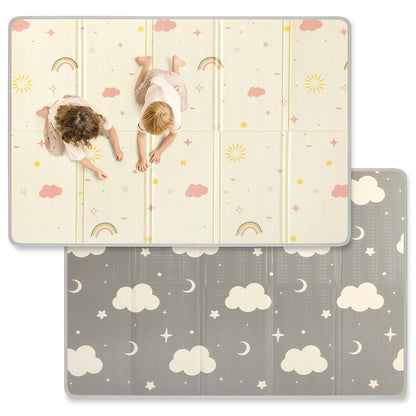 Baby Play Mat - Foldable Reversible Waterproof Padded