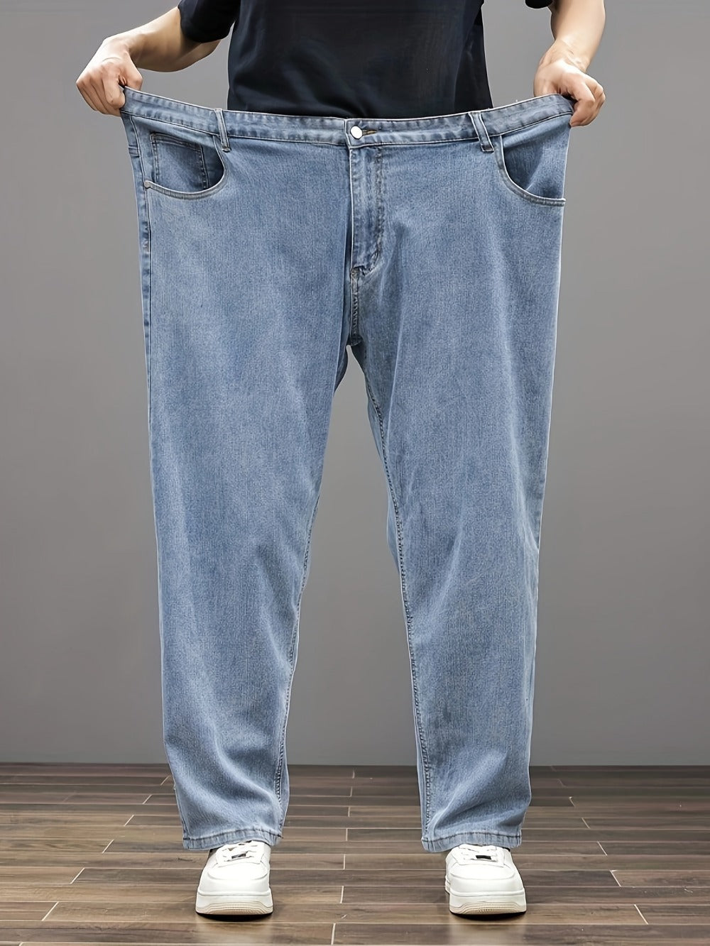 Men's Relaxed Fit Jeans - Classic Wash Clean Finish Travel
