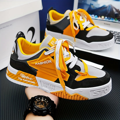 Men's New Thick-soled Shock-absorbing Dad Shoes Mesh Breathable Youth Casual Versatile Trendy Shoes Suitable for Men's Outdoor Activities